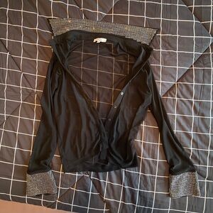 Elegant Black Button-Up Women's Top